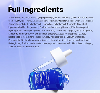 The Blue Peptide Bakuchiol Plump Glow Serum -  Reduce Wrinkles, Firm & Plump Skin Fast